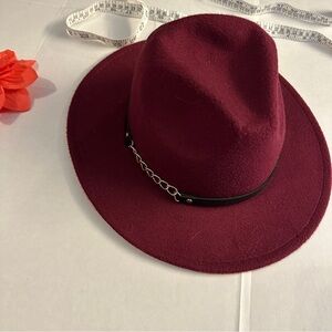 Burgundy Red Fedora Cowboy Hat